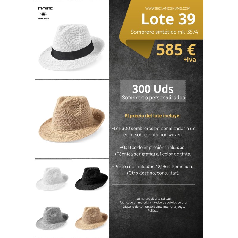 LOTE 39: SOMBRERO SINTETICO