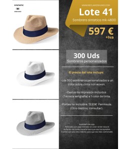 LOTE 41: SOMBRERO SINTETICO