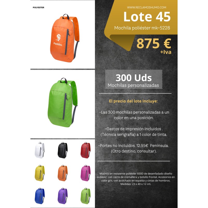 LOTE 45: MOCHILA POLIESTER
