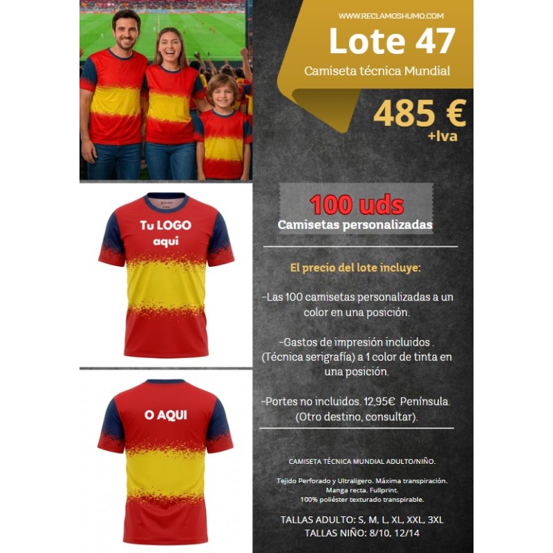 LOTE 47: CAMISETA TECNICA MUNDIAL