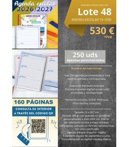 LOTE 48: AGENDA ESCOLAR 2026/2027