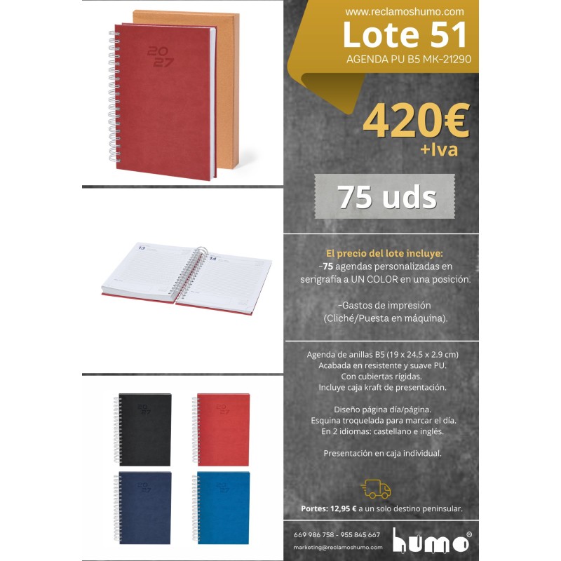 LOTE 51: AGENDA PU B5