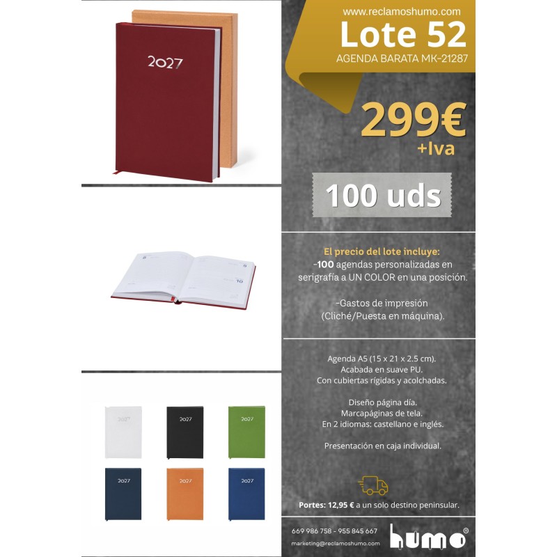 LOTE 52: AGENDA A5 BARATA