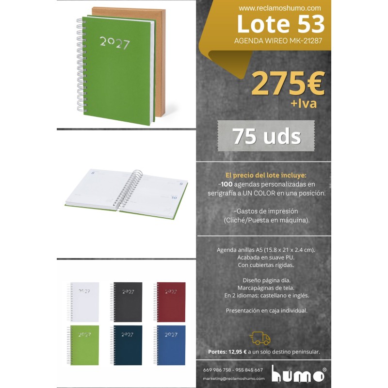 LOTE 53: AGENDA WIREO A5