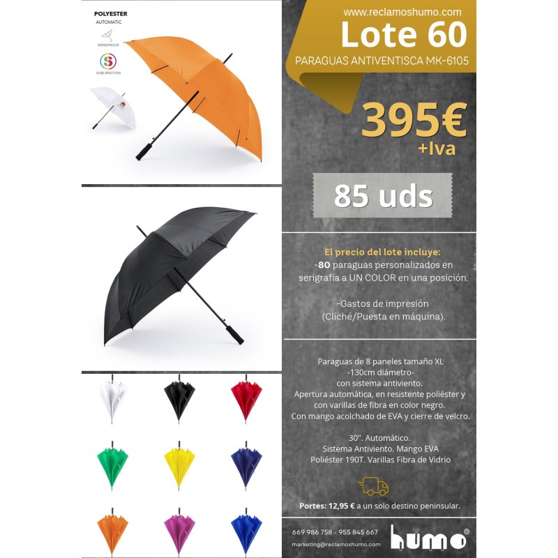 LOTE 60: PARAGUAS ANTIVENTISCA